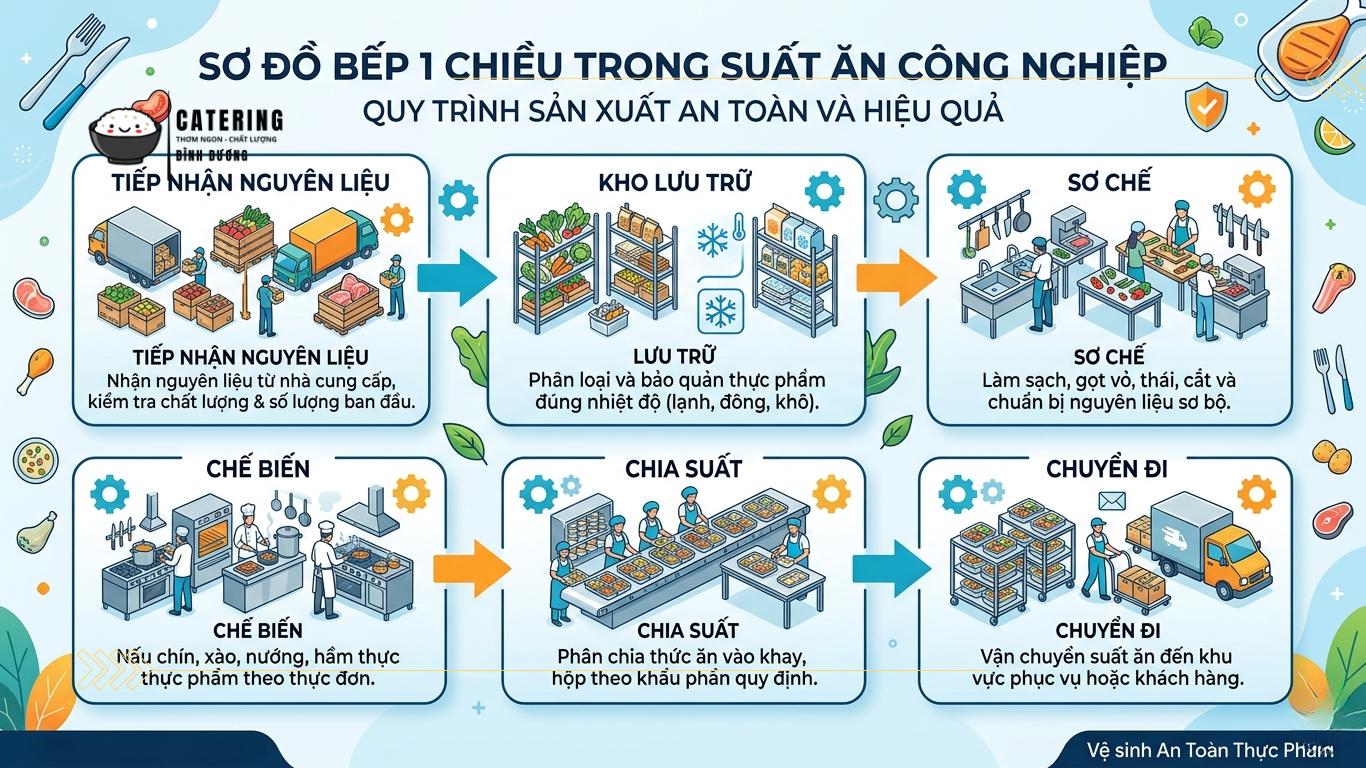 Sơ đồ bếp 1 chiều