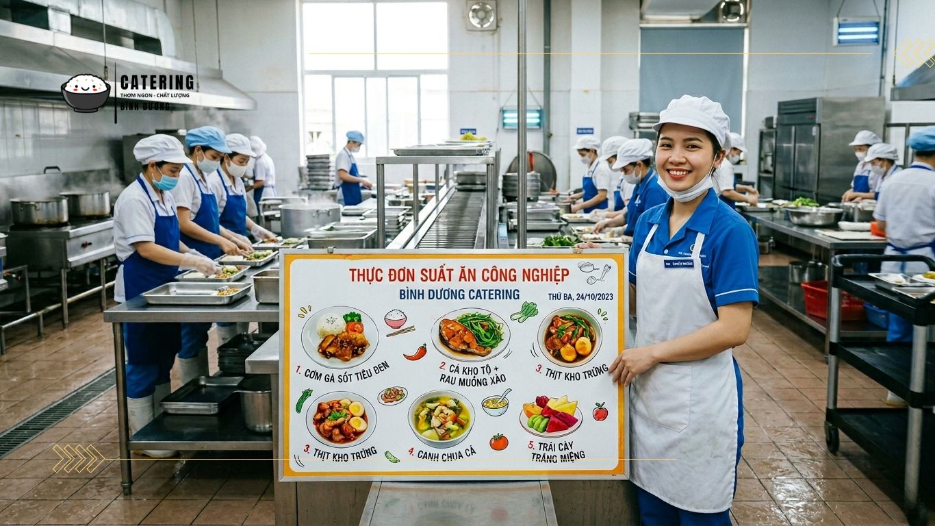 Thực đơn suất ăn công nghiệp Mới Nhất