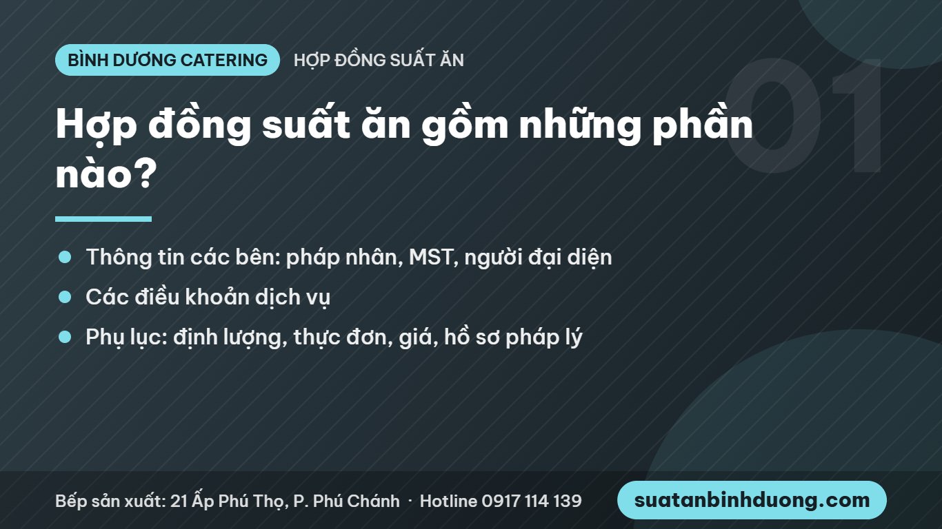 Cấu trúc hợp đồng cung cấp suất ăn công nghiệp