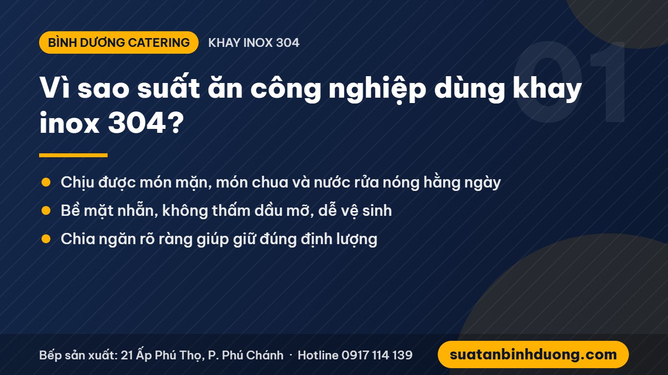 Khay inox 304 nhiều ngăn đựng suất ăn công nghiệp