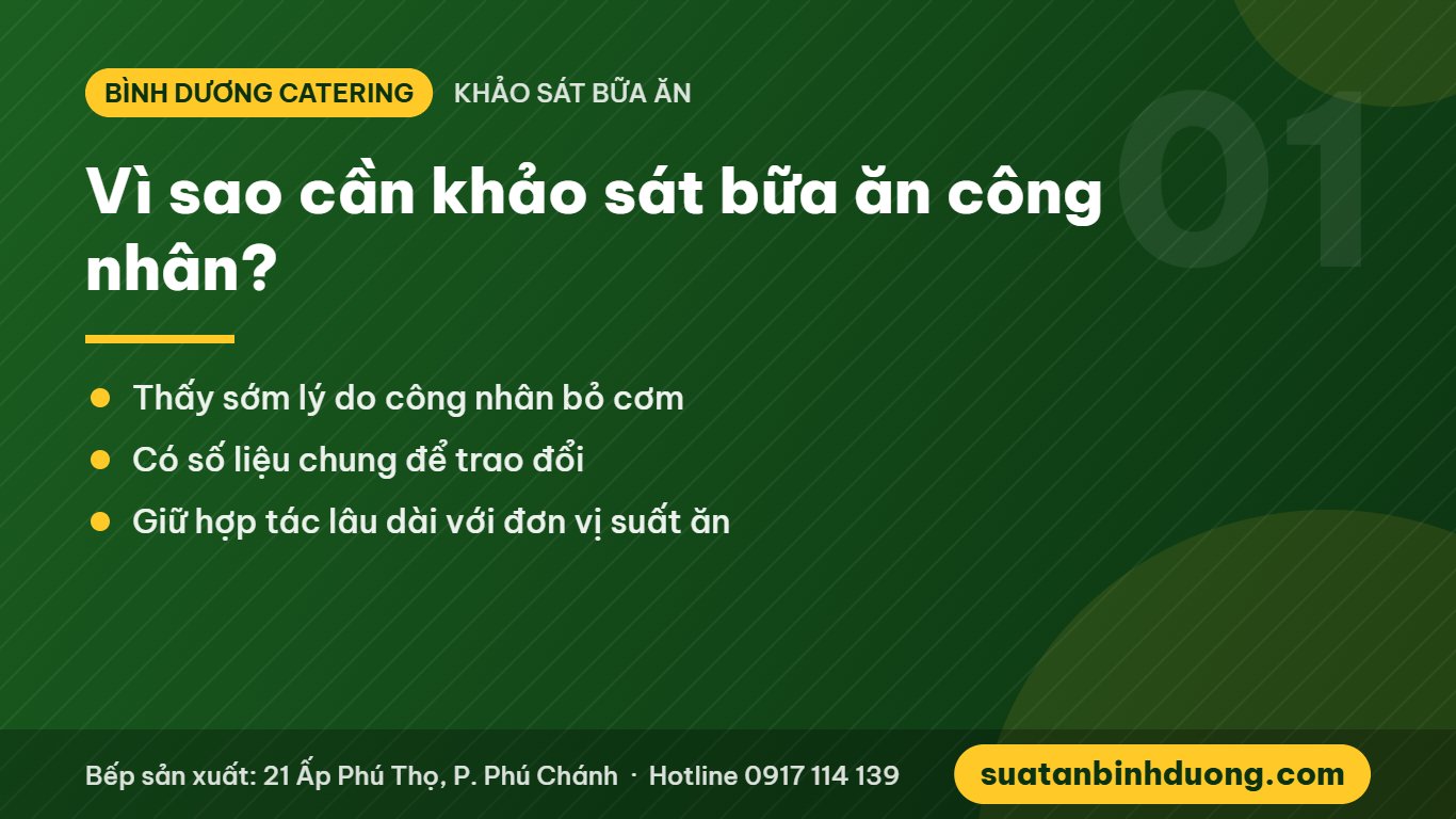 Vì sao cần khảo sát mức độ hài lòng bữa ăn công nhân